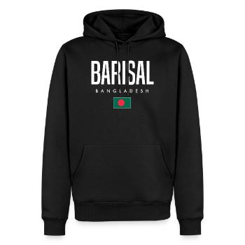 Barisal, Bangladesh - Sweat à capuche Premium bio Homme - noir - Devant - Nico (187cm)