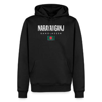 Narayanganj Bangladesh - Sweat à capuche Premium bio Homme - noir - Devant - Nico (187cm)