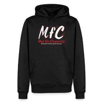 Chemnitz Courage pour Chemnitz - Sweat à capuche Premium bio Homme - noir - Devant - Nico (187cm)