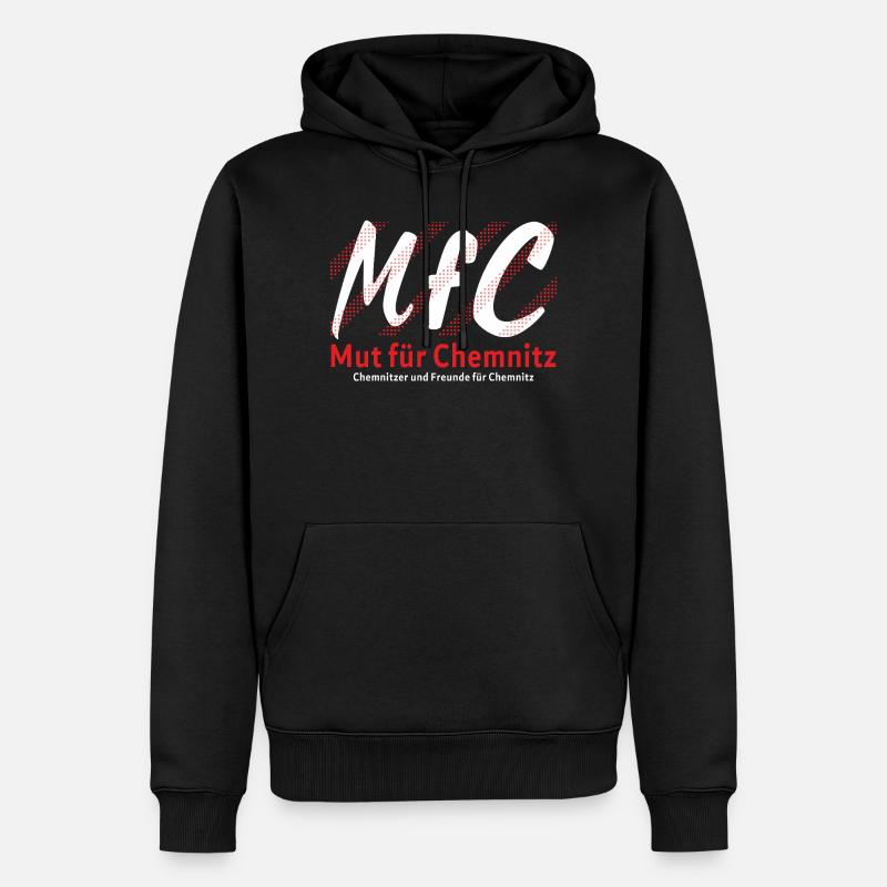 Chemnitz Courage pour Chemnitz - Sweat à capuche Premium bio Homme - noir