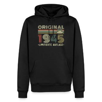 Original 1945 Jahrgang Vintage Geburtstag Retro - Sweat à capuche Premium bio Homme - noir - Devant - Nico (187cm)