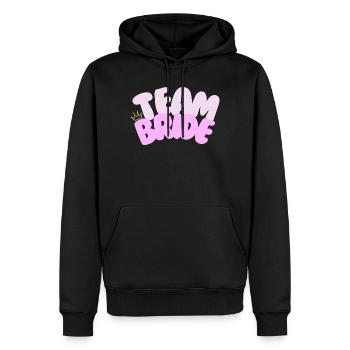 Chemise Team Bride | Couronne d’enterrement de vie de garçon demoiselles d’honneur roses - Sweat à capuche Premium bio Homme - noir - Devant - Nico (187cm)