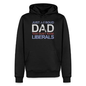 Nur ein stolzer Vater, der keine Liberalen großgez - Männer Premium Bio Hoodie - Schwarz - Vorne - Nico (187cm)