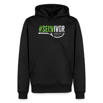 Tennis Spieler Servivor Liebhaber Spaß - Männer Premium Bio Hoodie - Schwarz - Vorne - Nico (187cm)