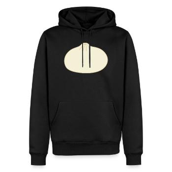 Minimalistische Bao Bun Illustration für Bekleidung - Männer Premium Bio Hoodie - Schwarz - Vorne - Nico (187cm)