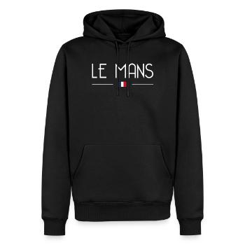 Französische Stadt - Männer Premium Bio Hoodie - Schwarz - Vorne - Nico (187cm)