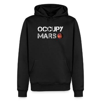 Occupy Mars (Space-X) - Männer Premium Bio Hoodie - Schwarz - Vorne - Nico (187cm)