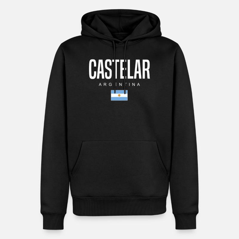 Castelar Argentinien Argentinier - Männer Premium Bio Hoodie - Schwarz