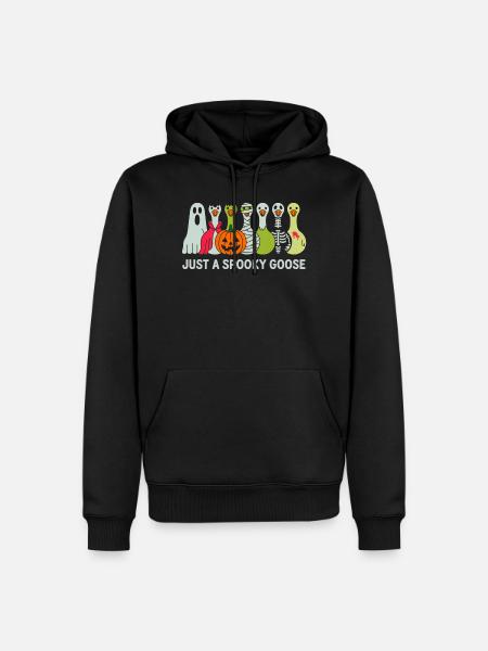 Just A Spooky Goose Halloween Vibes - Men’s Premium Organic Hoodie - black