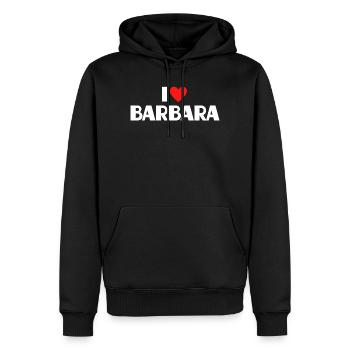I love Barbara Rotes Herz Romantischer Name Fan - Männer Premium Bio Hoodie - Schwarz - Vorne - Nico (187cm)
