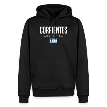 Corrientes Argentine Argentin - Sweat à capuche Premium bio Homme - noir - Devant - Nico (187cm)