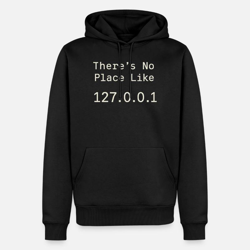 Rien ne vaut localhost - Sweat à capuche Premium bio Homme - noir