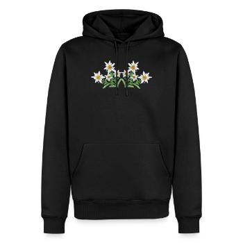 Edelweiss  - Männer Premium Bio Hoodie - Schwarz - Vorne - Nico (187cm)