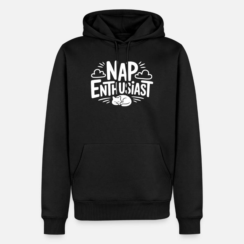 Nickerchen-Enthusiast - Männer Premium Bio Hoodie - Schwarz