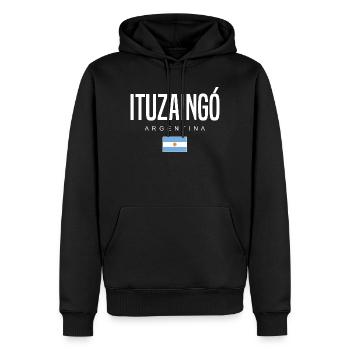 Ituzaingó Argentine Argentins - Sweat à capuche Premium bio Homme - noir - Devant - Nico (187cm)