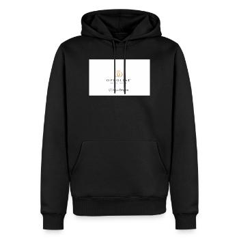 Elegantes Kronenmotiv für Damen - Männer Premium Bio Hoodie - Schwarz - Vorne - Nico (187cm)