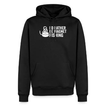 Neodym-Magnet zum Angeln, magnetischer Fischer - Männer Premium Bio Hoodie - Schwarz - Vorne - Nico (187cm)