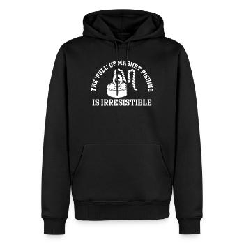 Neodym-Magnet zum Angeln, magnetischer Fischer - Männer Premium Bio Hoodie - Schwarz - Vorne - Nico (187cm)