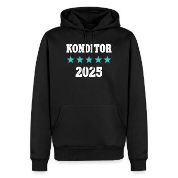 Konditor 2025 Ausbildung Prüfung Meister Azubi - Männer Premium Bio Hoodie - Schwarz - Vorne - Nico (187cm)