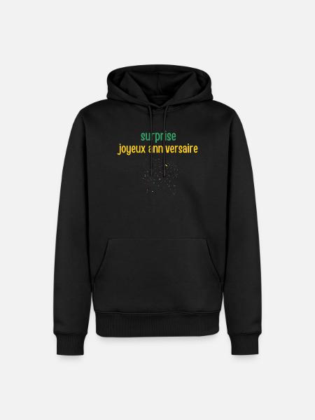 Surprise Happy Birthday - Men’s Premium Organic Hoodie - black