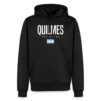 Quilmes Argentine Argentin - Sweat à capuche Premium bio Homme - noir - Devant - Nico (187cm)