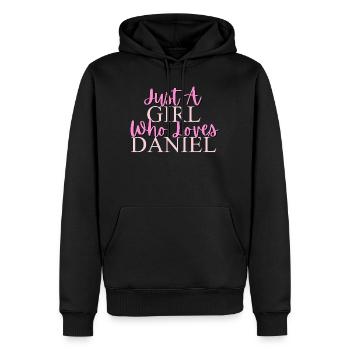 Inspirierendes mädchenhaftes Zitat-Design - Männer Premium Bio Hoodie - Schwarz - Vorne - Nico (187cm)