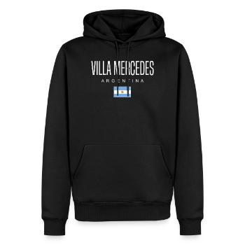 VillaMercedes Argentinien Argentinier - Männer Premium Bio Hoodie - Schwarz - Vorne - Nico (187cm)