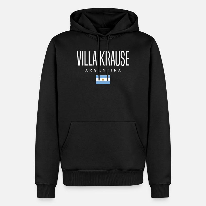 Villa Krause Argentinien Argentinier - Männer Premium Bio Hoodie - Schwarz