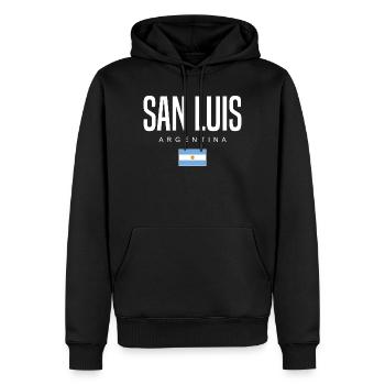 San Luis Argentina Argentinian - Men’s Premium Organic Hoodie - black - Front - Nico (187cm)