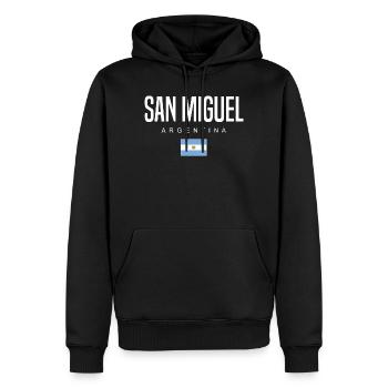 San Miguel Argentine Argentin - Sweat à capuche Premium bio Homme - noir - Devant - Nico (187cm)
