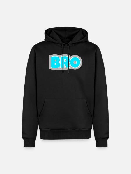 BRO - das Statement für echte Freundschaft-Vibes. - Männer Premium Bio Hoodie - Schwarz