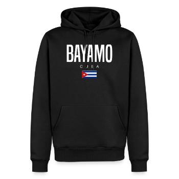 Bayamo Cuba Cubains - Sweat à capuche Premium bio Homme - noir - Devant - Nico (187cm)