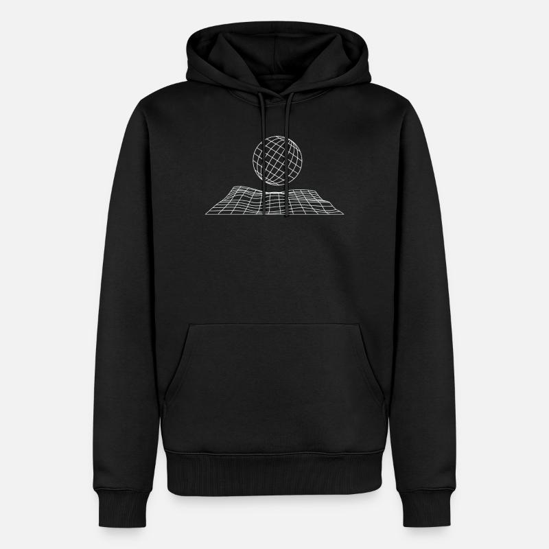 Futuristic Grid Globe Design - Men’s Premium Organic Hoodie - black