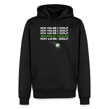 Ich liebe Golf Golfer Golfen - Männer Premium Bio Hoodie - Schwarz - Vorne - Nico (187cm)