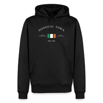Dongal Town, Irlande – Souvenirs et cadeaux de vacances - Sweat à capuche Premium bio Homme - noir - Devant - Nico (187cm)