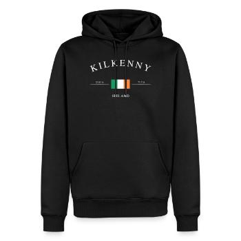 Kilkenny Ireland – Holiday Souvenir &amp; Gift - Men’s Premium Organic Hoodie - black - Front - Nico (187cm)