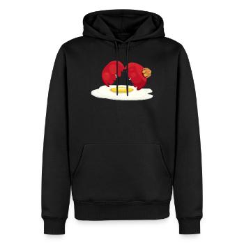 Weihnachtskugel zerbrochenes Ei - Männer Premium Bio Hoodie - Schwarz - Vorne - Nico (187cm)