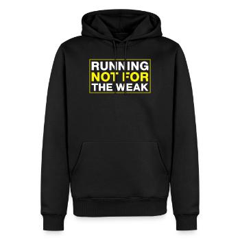 Running Not For The Weak Marathon Runner - Men’s Premium Organic Hoodie - black - Front - Nico (187cm)