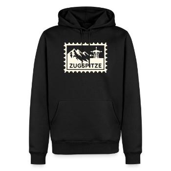 Sommet de la montagne avec conception de téléphérique - Sweat à capuche Premium bio Homme - noir - Devant - Nico (187cm)