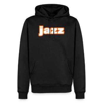 Jazz - Men’s Premium Organic Hoodie - black - Front - Nico (187cm)