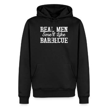 Parfum Homme Barbecue Dicton - Sweat à capuche Premium bio Homme - noir - Devant - Nico (187cm)