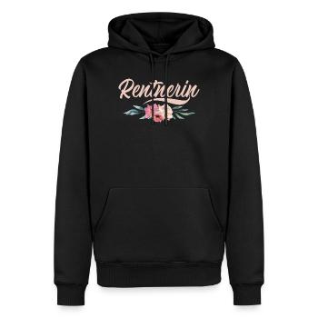 Rentnerin Oma Großmama Großmutter Rente - Männer Premium Bio Hoodie - Schwarz - Vorne - Nico (187cm)