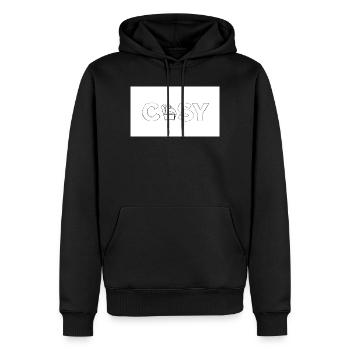 Détente douillette chats illustration - Sweat à capuche Premium bio Homme - noir - Devant - Nico (187cm)