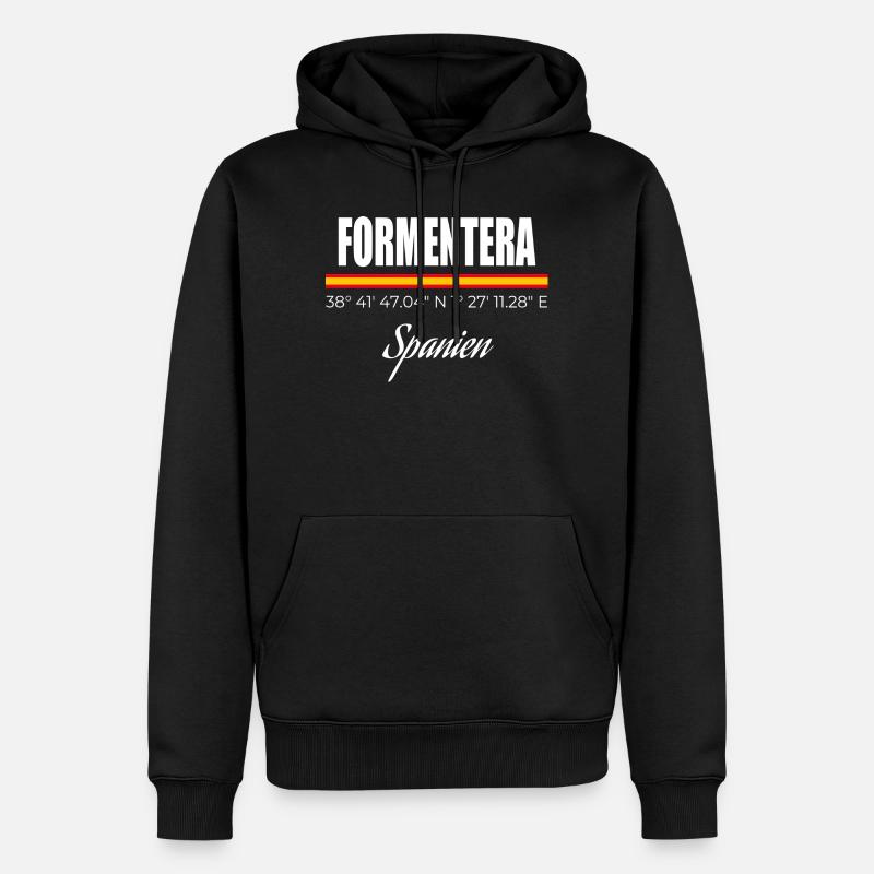 Formentera - Sweat à capuche Premium bio Homme - noir