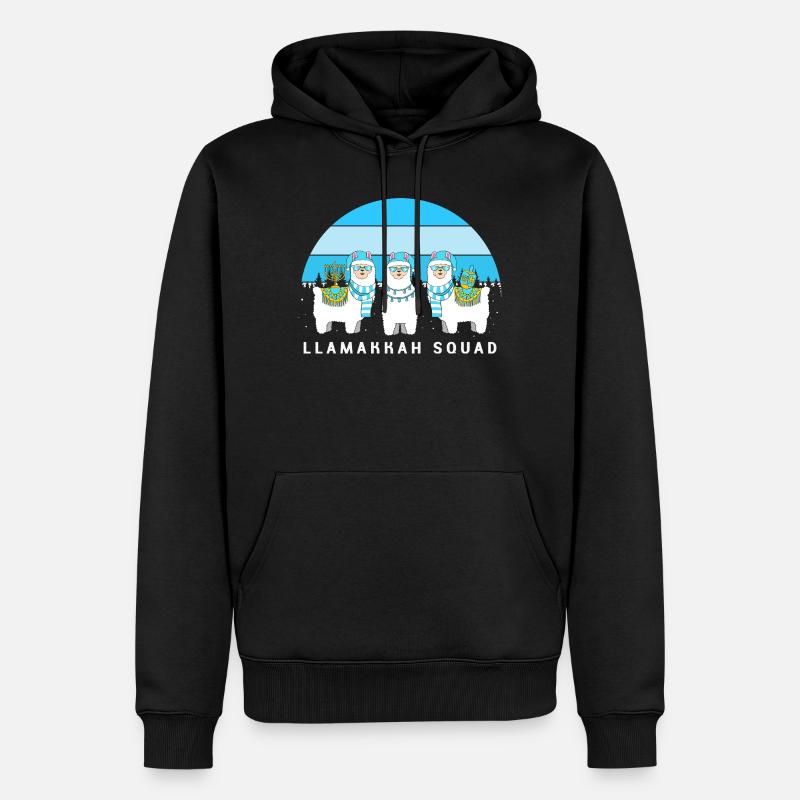 Hanoukka Hanoukka Hanoucca - Sweat à capuche Premium bio Homme - noir