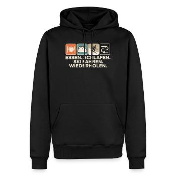 Après Ski Skiing Skiers Skiing - Men’s Premium Organic Hoodie - black - Front - Nico (187cm)