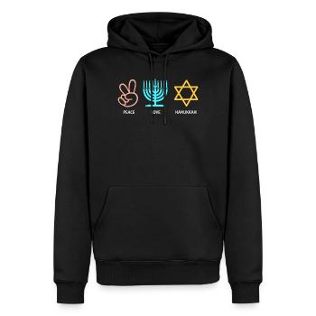 Hanukkah Chanukkah Hanukah - Männer Premium Bio Hoodie - Schwarz - Vorne - Nico (187cm)