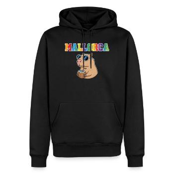 Mallorca Capybara Sonnenbrille Kokosdrink - Sweat à capuche Premium bio Homme - noir - Devant - Nico (187cm)