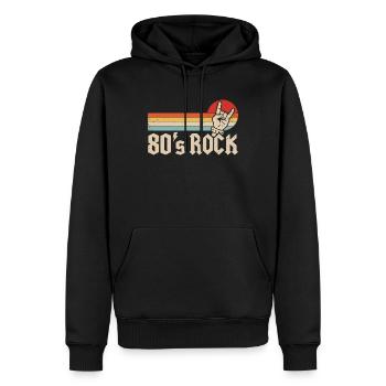 Musique rock des années 80 Fête à thème de groupe de métal des années 1980 - Sweat à capuche Premium bio Homme - noir - Devant - Nico (187cm)