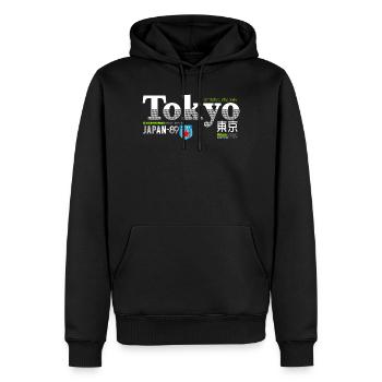 Tokyo Vintage Sport Denim - Männer Premium Bio Hoodie - Schwarz - Vorne - Nico (187cm)